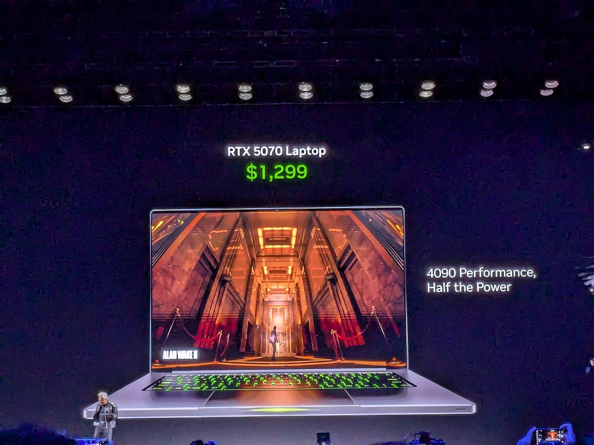Apresentação da Nvidia sobre notebooks com placa de vídeo GeForce RTX (imagem ilustrativa)