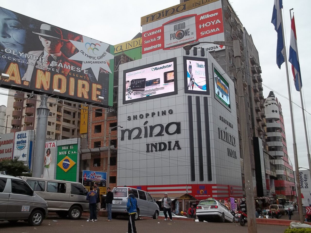 Centro comercial de Ciudad del Este, no Paraguai (imagem de arquivo)