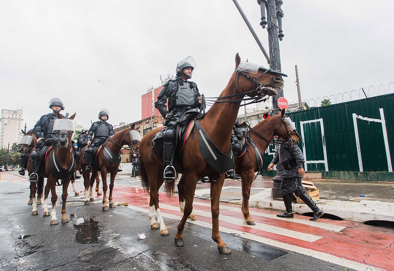Operação policial na região da Cracolândia, no centro de São Paulo (imagem de arquivo, 2017)