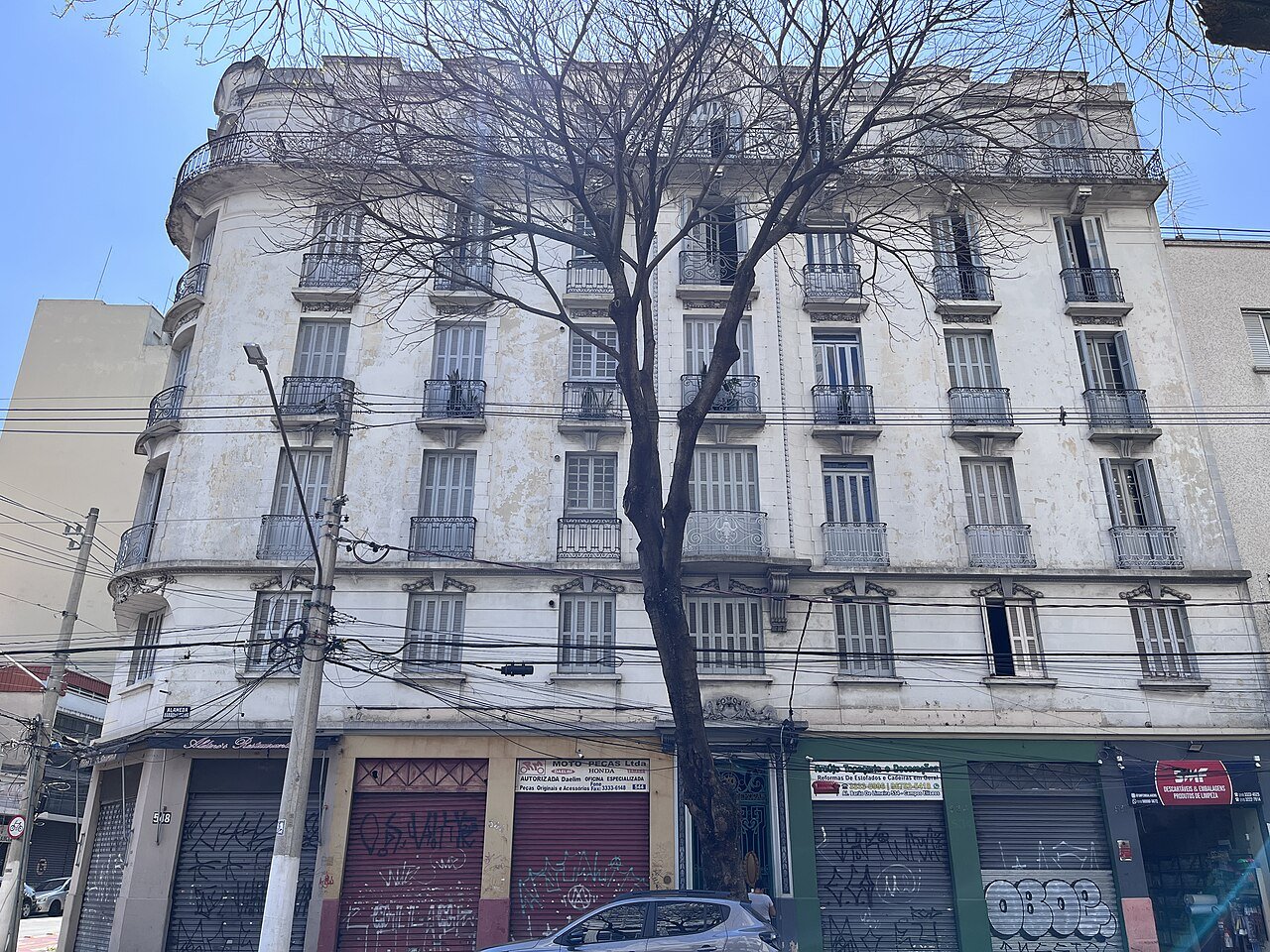 Edifício histórico na Alameda Barão de Limeira, no centro de São Paulo (imagem ilustrativa, não é o Edifício Itatiaia)