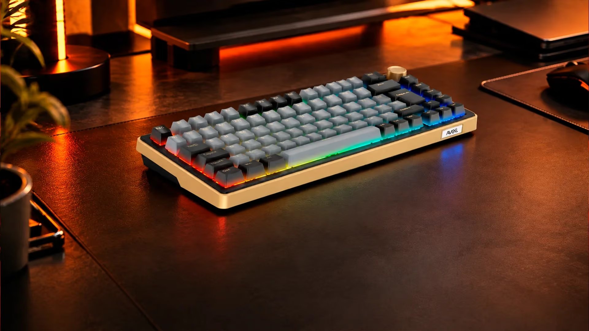 Setup gamer com teclado magnético Avell Volcano’s